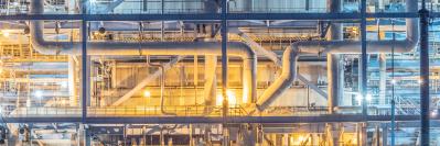 close up view of pipes in a powerplan