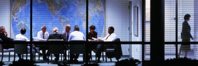 Meeting room with people