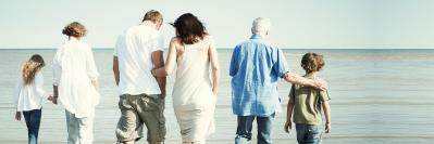 people walking on the beach