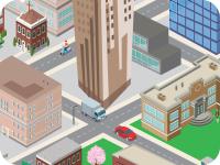 Various types of buildings